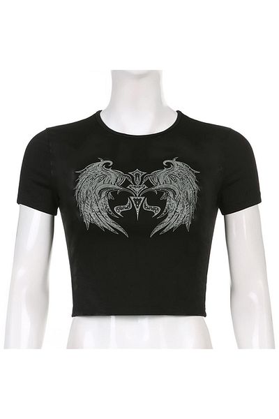 Touz Diamant Detailed Black Crop