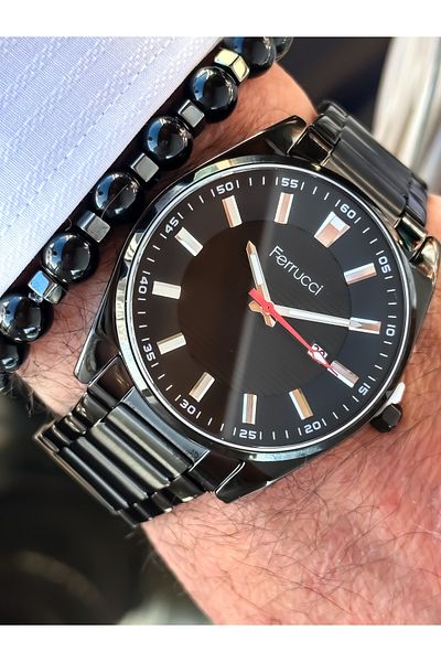 Ferrucci Steel Cord Black Men's Watch Bracelet