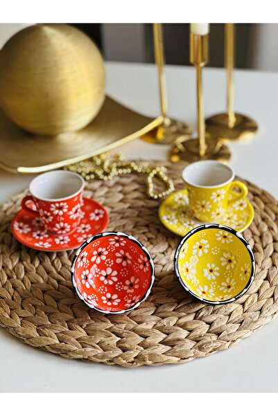 Den Tasarım Hediyelik Mother's Day Specific Daisy Flower 2-Person Coffee Cup ...