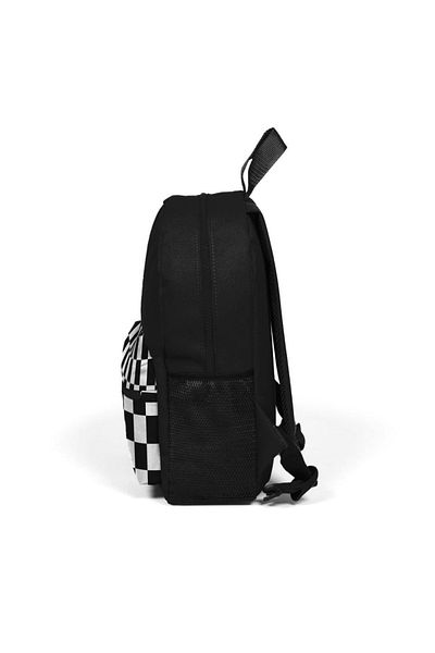 Coral High Little Nest Backpack Black Checkerboard Patterned Two Compartments 23514