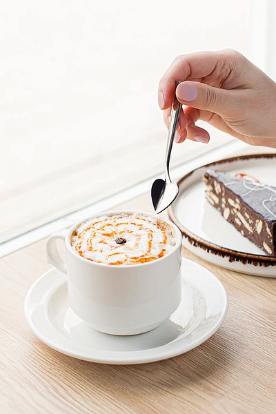 Nehir Can Canan Teaspoon - Steel Teaspoon Set - 12 Teaspoon - Heart Teaspoon Set