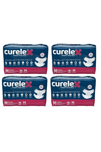 Curelex حفاضات للكبار اقتصادية متوسطة الحجم 30 قطعة / 4 قطع