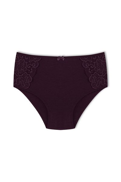 HNX 5-Piece Cotton Lace Sides High Waist Plus Size Women's Panties
