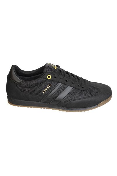 Kinetix Black Striped Thin Non-Slip Rubber Sole Sports Indoor Shoes