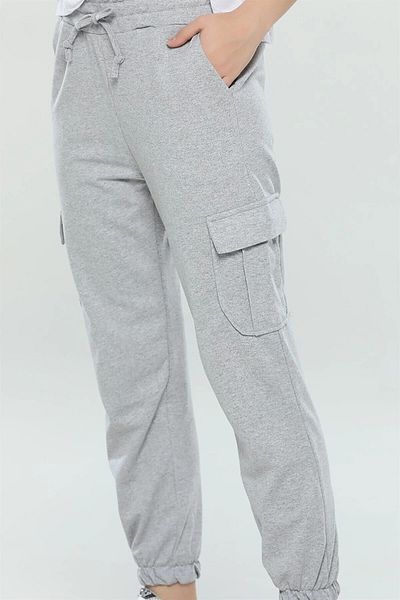 KRAVEN Γυναικείο Premium Special Grey Cargo Pocket Jogger Sweatpants