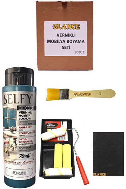 GLANCE Rich Selfy Decor 500 Cc Pasifik Kendinden Vernikli Mobilya Boyama Seti