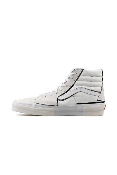 Vans Sk8 Hi Reconstruct Unisex dvouvrstvá slupovací semišová obuv pro volný čas Vn0005ukqjm1 bílá