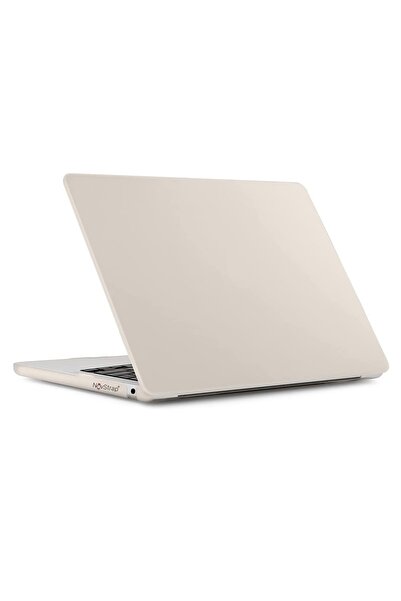 NovStrap Apple Macbook Pro M1 M2 13" A2289 A2251 A1706 A1708 A1989 A2159 A2338 Kılıf Cream Kapak