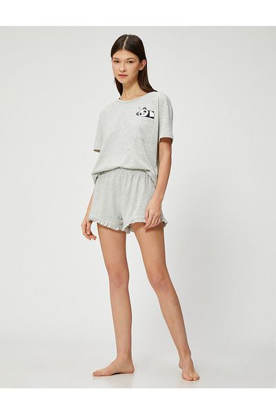 Koton Pyjama - Grau - Print