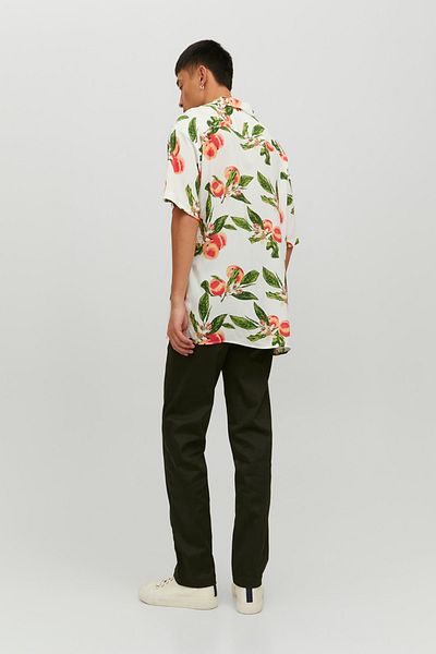Jack & Jones Jack&jones κοντομάνικο λευκό ανδρικό πουκάμισο 12227625