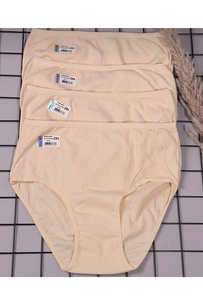 PİCAMABOX Ay Melisa Pack of 4 Women's High Waist Comfortable Fit Cotton Bato Panties