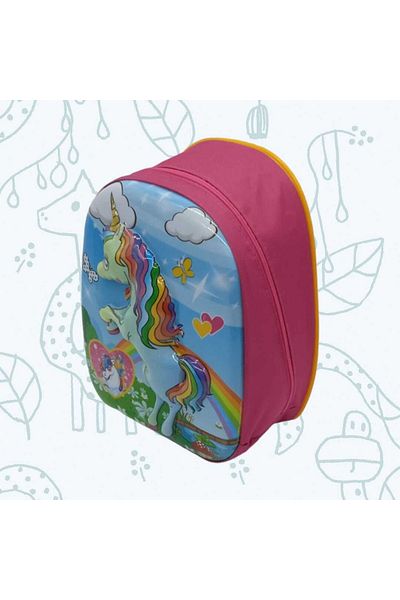 Uniquerrs Rucsac de școală pentru fete de grădiniță 5d în relief cu caracter unicorn 3-6 ani