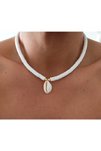 DENİZDENAL Deniz Kabuğu Yazlık Fimo Kolye