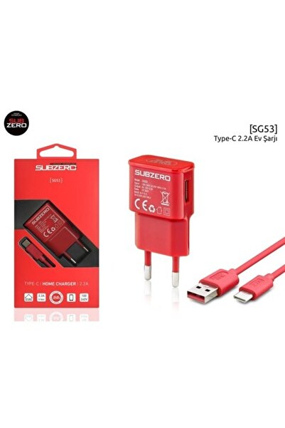 Subzero Sg53 2.2a Typce Renkli Şarj Aleti - Kırmızı (537785621)