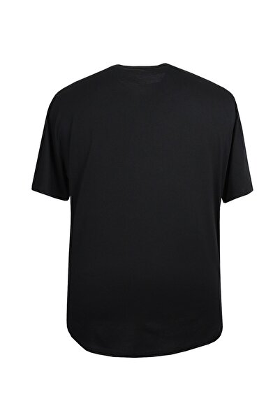 marufshop Ανδρικό μπλουζάκι μεγάλου μεγέθους με στάμπα με λαιμόκοψη