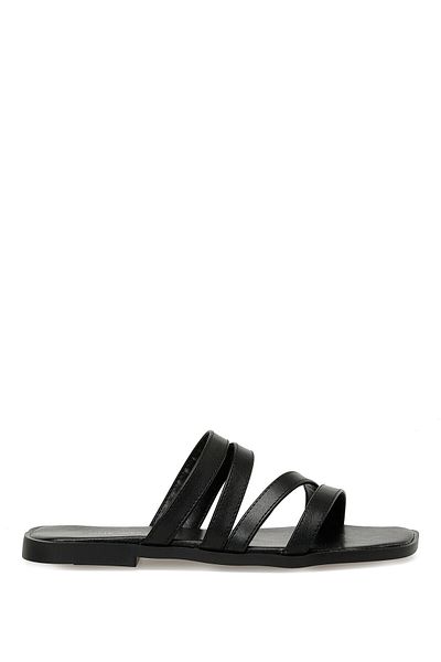 Nine West Czarne płaskie kapcie damskie Leyssa 3fx