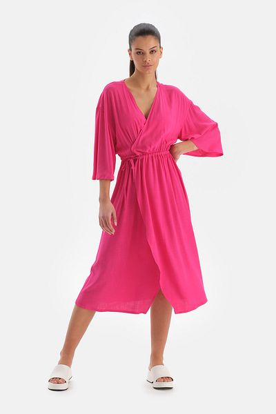 Dagi Zweireihiges Kleid in Fuchsia