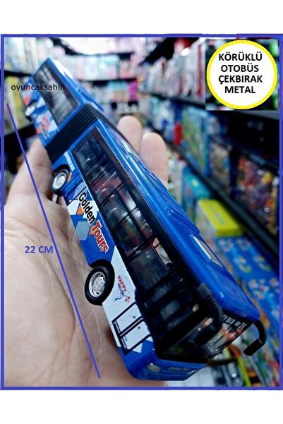 OYUNCAKSAHİLİ Otobüs Metal Oyuncak Geri Çekbırak Motorlu Körüklü Otobüs Kırıl...
