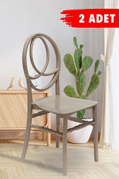 MOBETTO Phoenix 2 Adet Mutfak Sandalye - Cappucino
