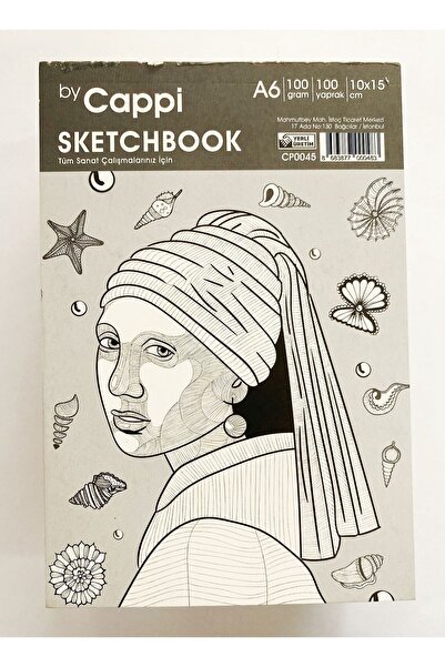 KIRTASİYEM A6 Sketch Book Eskiz Defteri 100 Gr 100 Yaprak Üstten Tutkallı Kop...