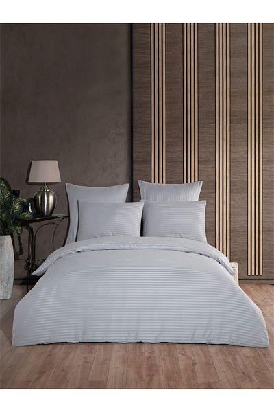 NANOSOFT Double Cotton Satin Hotel Duvet Cover Set-8 Colors