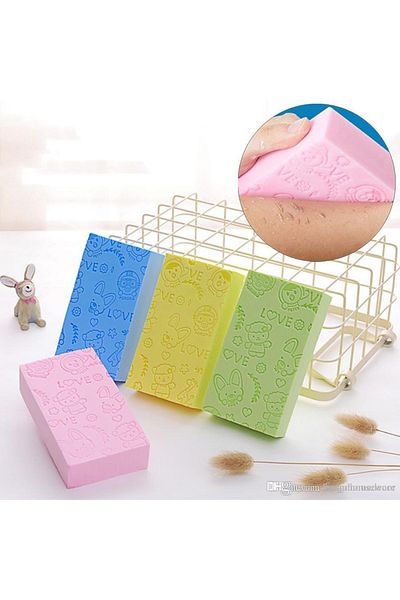 SWİCCO Pouch-exfoliating - washcloth-dead Leather Peeler - baby-adult Bath Sponge (dormitory Original Product) Blue Pink Green