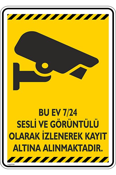 25x35cm/Label/This House Is Recorded 24/7 With Sound And Sound/v3-2