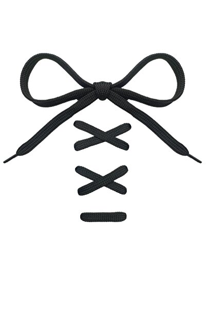 Busky Black Thick Woven Shoelaces, Sports Basic Laces, 120 Cm (1 PAIR)