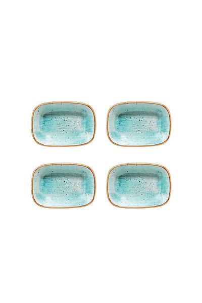 Bonna Aqua Rectangular Boat Plate 17 Cm (4 Pieces)