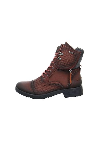 BUGATTI Stiefelette - Rot - Flacher Absatz