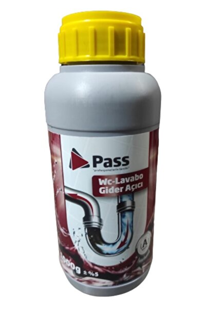 De Sarra Pass Dök-aç Sıvı Lavabo Pvc Boru Gider Tıkanıklık Açıcı 1000 Gr