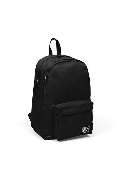 Coral High Black Three Compartment Backpack 23161