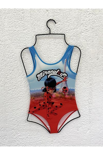 Rs Ramuni Costum de baie pentru fete Buburuza Fata Model Imprimat Digital Costum de baie pentru piscina de mare