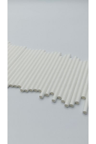 Pars Paper Straws White 100 Pieces 6 Mm*10 Cm- Nature Friendly Recyclable Paper Straws