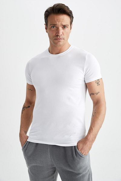 DeFacto Slim Fit Crew Neck Basic κοντομάνικο εσώρουχο