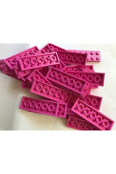 LEGO Original Moc Custom Accessory Creator Plate 2 X 6 Flat Brick Dark Pink 4 Pieces Will Be Sent