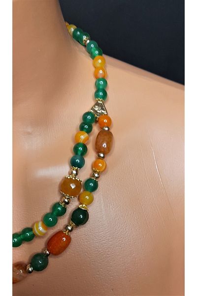Asteria Elite Orange Agate Green Ceyt Creativity, Energy and Motivation Set