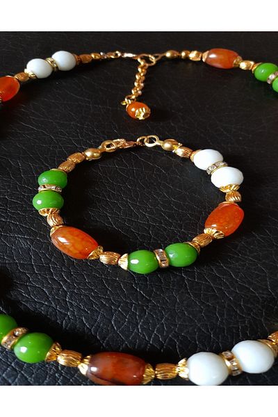Asteria Elite Agate Ceyt Evil Eye Protection Balance and Power Necklace Bracelet Set