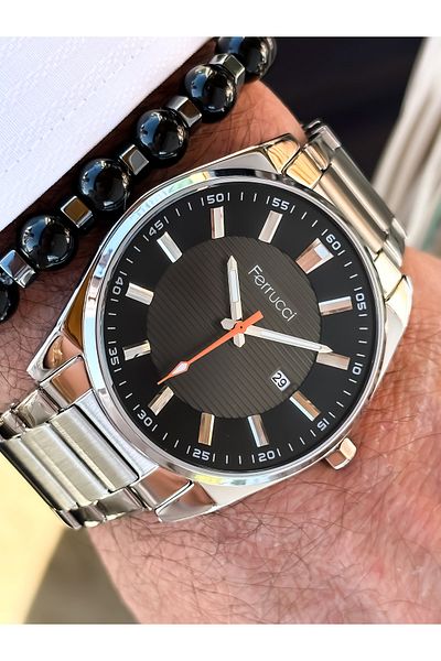 Ferrucci Steel Strap Silver Men's Wristwatch