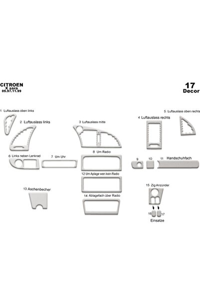 meriç cockpit design ميريتش ®   سيتروين كسارا 1 توربيدو أمامي مطلي بالألمنيوم...