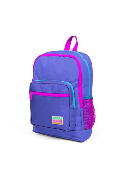 Coral High Kids Lavender Pink Four Compartment School Backpack 23703