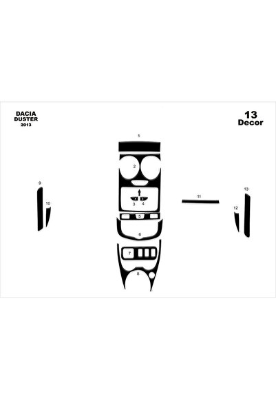 meriç cockpit design ميريتش ®   داسيا داستر توربيدو أمامي مطلي أسود لامع 13 ق...