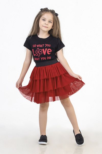 DMB BOYS & GIRLS 4-9 Years Girl's Short Sleeve Tutu Skirt Suit