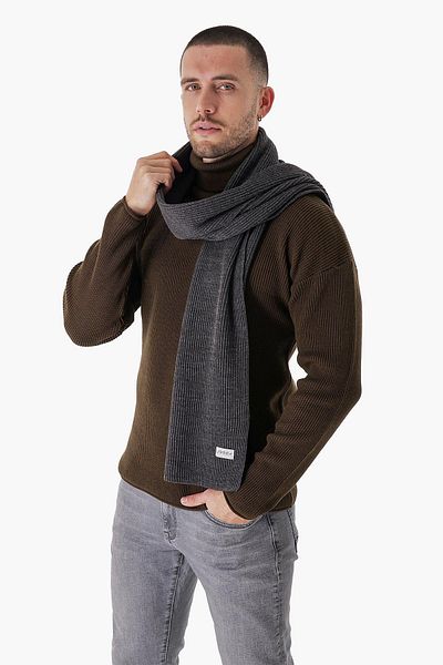 CHUBA Ανδρικό Πλεκτό Θεσσαλονίκης Κασκόλ Anthracite 22w853