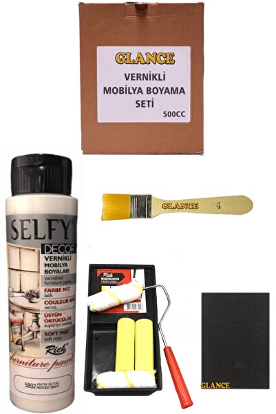 GLANCE Rich Selfy Decor 500 Cc Latte Kendinden Vernikli Mobilya Boyama Seti
