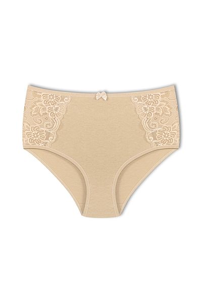 HNX Skin Cotton Lace Sides High Waist Slip Women's Panties