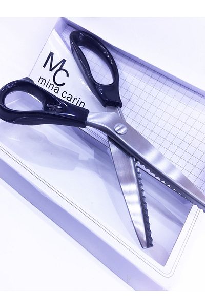 Sermet Süs Dünyası Sulfite Scissors Zigzag Cutting Scissors Serrated Cutting Steel Scissors