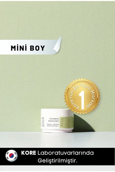 RESH LAB Zero Balance Cleansing Balm 25ml Mini- Vegan Oil Based Facial Cleanser & Makeup Remover