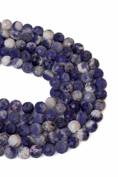 Dünya Doğal Taş Piatra de sodalit tăiată cu fațete de 8 mm