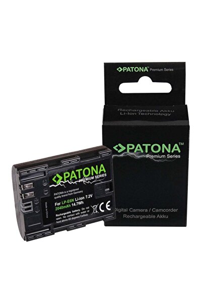 Patona Премиум батерия LP-E6N 2040mAh, съвместима с Canon EOS 5D Mark II III ...
